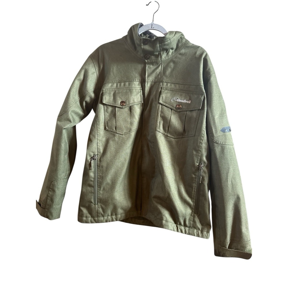 Cloudview Green Men's Medium Outdoor Performance Jacket Jackson, Wyoming Pockets